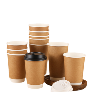 Wholesale 8Oz 12Oz 16Oz 10Oz <b>Disposable</b> Paper <b>Cups</b> Customized Hot Coffee Double Wall Paper <b>Cups</b> With Lids for Hot Drinks - Product Image 1