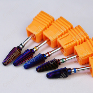 <span class=keywords><strong>Tornade</strong></span> violet revêtement carbure de tungstène Bit volcan fraise pour perceuse à ongles électrique manucure Nail Art Bits - Product Image 3