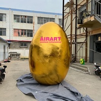 Riesiges Aufblasbares Ei, Goldene Aufblasbare Eier, Aufblasbares Osterei zur Dekoration