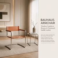 Fauteuil scandinave en acier inoxydable de style Bauhaus 'Mr Popular' pour le bureau, les loisirs et la salle à manger