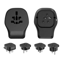 Adaptateur de voyage universel tout-en-un Worldplug certifié CE/UKCA avec 4 prises détachables, chargeur pour une utilisation mondiale, écouteurs, ordinateur portable