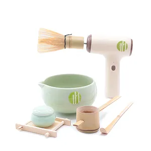 Bambus Electric Stirrer Bamboo Matcha Tea Whisk Set For Tea Authentic Handheld Purple Bamboo Mixer For Matcha Whisk