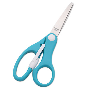 Household Scissors Blue Stainless Steel Small Craft Paper Cutting Office Use - Product Image 1