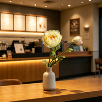 Promotion : Fleur de lotus artificielle, plantes artificielles réalistes et durables pour Pâques, la remise des diplômes, la décoration de la maison, la Saint-Valentin, le jardin