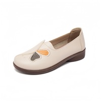 Chaussures plates en microfibre douce pour femme, antidérapantes, durables et confortables, à motif floral, pour les femmes d'âge moyen et les seniors, idéales pour le printemps et l'automne.