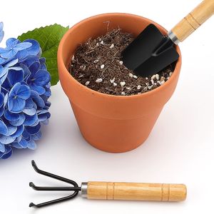 Draagbare Tweetandige Vork Voor Grondversoepeling Planten Bloemen Groenten Doe-Het-Zelf Tuingereedschap Inclusief Schoppen Handmatige Kracht - Product Image 3