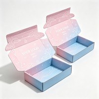 Boîte d'emballage pour chaussures et vêtements avec logo personnalisé, boîte à courrier, boîte cadeau en carton ondulé avec ligne de déchirement, boîtes en papier kraft avec logo