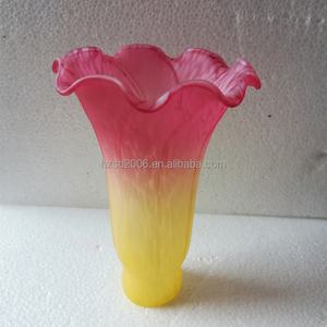 Pantalla de lámpara de cristal soplado a mano multicolor europea para interiores, con diseño de lirio de estanque, para lámparas de mesa, de pie y colgantes, y cubiertas de iluminación - Product Image 6