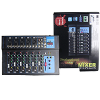 Mélangeur USB transfrontalier à 6 appareils DJ Reverb Effect Stage Audio Bar Wedding Conference Performance Mixing Console 500-999mAh