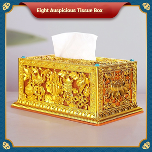 Venta al por mayor tibetano caja de pañuelos para el hogar Longfeng <span class=keywords><strong>Babao</strong></span> Bajixiang Retro coche caja de papel-pieza Generación de pelo - Product Image 2