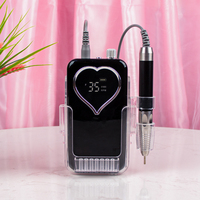 Perceuse lime à ongles manucure pédicure Rechargeable 35000 tr/min Perceuse à ongles portable sans fil avec base de charge électrique