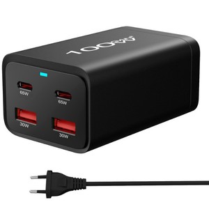 เครื่องชาร์จตั้งโต๊ะ 100W GAN 2A2C PD ชาร์จเร็วอะแดปเตอร์ USB C หลายพอร์ตสีดำ - Product Image 5