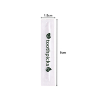 Vente en gros de cure-dents jetables en bambou, emballés individuellement dans du papier, logo personnalisé, saveur menthe mentholée, approvisionnement en vrac d'usine