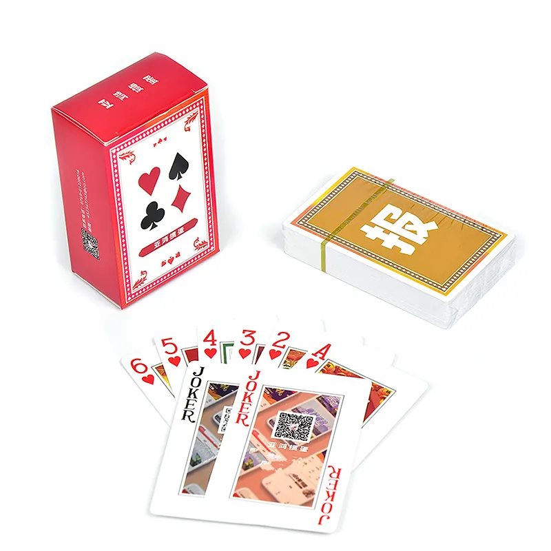 Professional Custom Logo Game Playing Cards Advertising Poker with Custom Printing Paper Material Packaged in a Paper Box