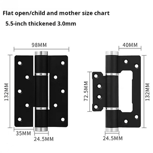 5.5 inch thép không gỉ giấu cửa bản lề-heavy Duty vô hình tủ bản lề cho nhà bếp/phòng tắm - Product Image 2