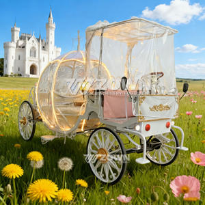 Chariot électrique de luxe lumineux en forme de citrouille pour la décoration de lieux de mariage et la photographie commerciale - Product Image 6