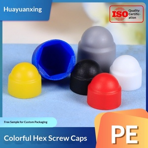 Tuerca Decorativa Redonda Blanca con Cubierta Protectora <span class=keywords><strong>de</strong></span> Plástico PE Negro para <span class=keywords><strong>Tornillos</strong></span> Hexagonales Internos, Venta al por Mayor M6/M8 - Product Image 5