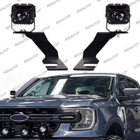 Kit de fixation pour phares de travail LED et feux antibrouillard LED pour capot Ford Ranger T9 2023-2025+, support de montage pour éclairage de capot LED