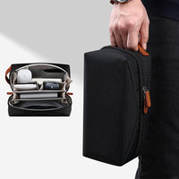Accessoires tout-en-un Pochette souple Organisateur de sacs de câbles électroniques avec de nombreux composants