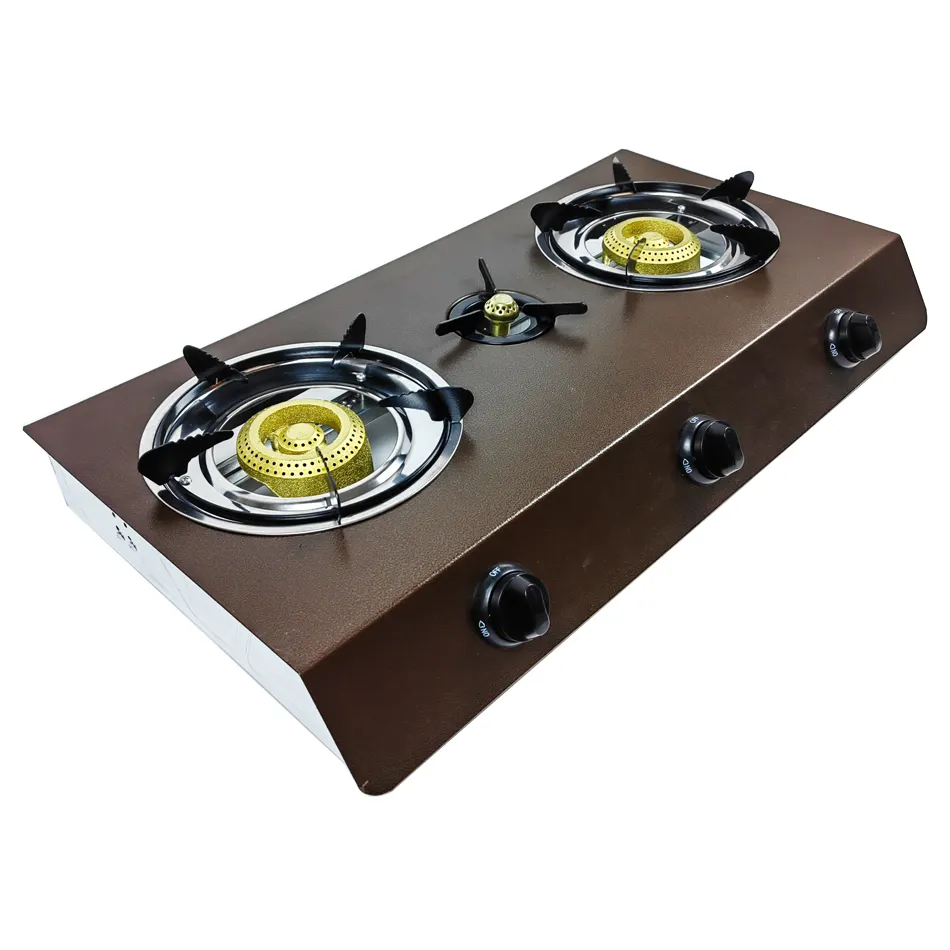 Wholesale Price Cooktop 3 Eye Hob 3 Cooker Triple Burners Head Stainless Steel Tabletop Gas Fired Stove