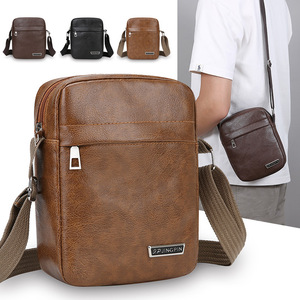 2PJINGPIN Men's Shoulder <b>Bag</b> Large Capacity Casual Business Crossbody <b>Bag</b> Solid Color Oxford Cloth Everyday Use - Product Image 1