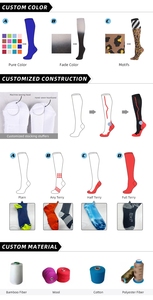 Tùy Chỉnh Nén Vớ Điều Dưỡng Phụ Nữ 20-30mmHg Màu Hồng Cotton Y Tế Nén Vớ Jacquard Y Tá Nén Vớ - Product Image 5