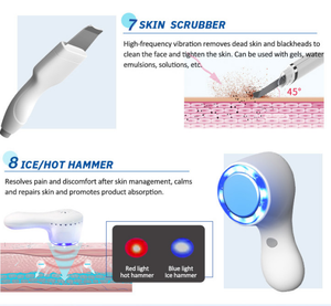 Machine de rajeunissement cutané 9 en 1 améliorée 2025 pour l'élimination des points noirs, le lifting et l'hydratation - Product Image 4