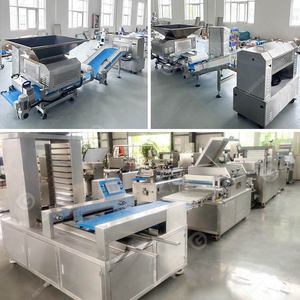 Napoletan Fully Automatic Cool Pizza Bread Base Make Sauce Dispenser Forming Production Line Rolling - Product Image 2