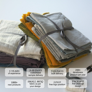 Tissu en Lin et Coton 55% Lin 45% Coton, Frais et Confortable pour l'Été, Tissu pour Vêtements en Lin, Certifié GOTS - Product Image 3