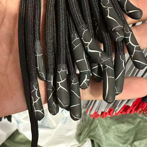 カスタムポリエステル製プリント巾着服飾アクセサリー、無地フラットロープ、プリントホワイトレターロゴコード - Product Image 6