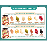B Style Mixte Noix 500g Collations Quotidiennes Amandes Frit Salé Dégusté pour Femmes Enceintes Enfants En Gros En Conserve Fruits Secs Noix