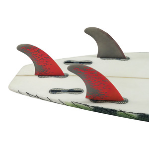 UPSURF Large Honeycomb Surf Fins Double Tab FCS2 Red <b>Spray</b> <b>Paint</b> Tail Fin <b>Set</b> - Product Image 4