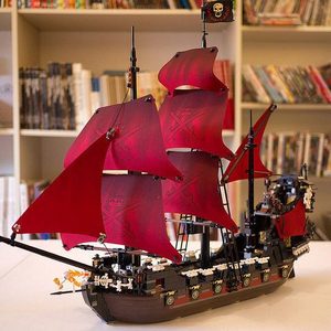 Bateau <span class=keywords><strong>pirate</strong></span> <span class=keywords><strong>des</strong></span> <span class=keywords><strong>Caraïbes</strong></span> Queen Anne's Revenge, modèle Black Pearl, puzzle de construction de bateaux, jouet unisexe à assembler, 40 pièces - Product Image 3
