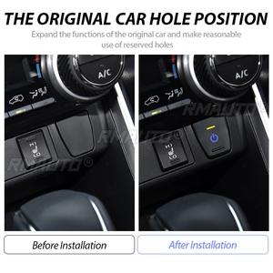 Interrupteur de modification de véhicule pour Toyota RAV4 2019 2020 2021, interrupteur de mise à niveau à position creuse réservée, bouton de commande d'instrumentation automobile - Product Image 2