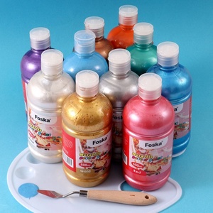 Peinture acrylique métallique non toxique Foska, 10 couleurs, grande taille, en vrac, pour artistes, enfants, peinture murale, peinture pour affiches - Product Image 5