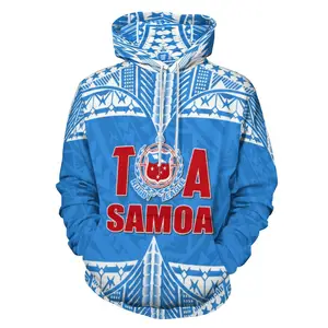 Toa Samoa Tribal Design High Quality Fashion Hoodies Pacific Heritage Pullover Jacket Fall/Winter Men/Women Clothing Style