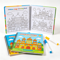 Livre d'eau de coloriage magique à bas prix en gros d'usine réutilisation livre de dessin d'eau magique pour les enfants