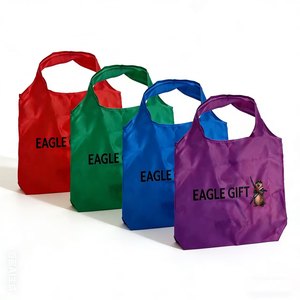 Bolsa de compras promocional plegable de poliéster reciclado personalizada - Product Image 2