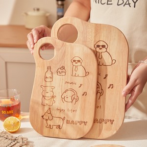 <b>Wooden</b> Cartoon Cutting Board Rectangle With Dog Design For Fruits And Vegetables - Product Image 4