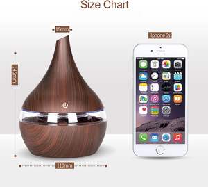 Cold Mist Ultrasonic Portable Humidifier Mini Humidifier Home Air Freshener Customizable Pattern Wood Grain <b>Diffuser</b> for Hotels - Product Image 5