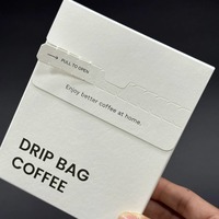 Boîte à café minimaliste personnalisée à feuilles détachables, emballage en papier écologique pour café et thé en sachet filtre