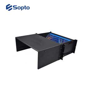 Caja de terminales de <span class=keywords><strong>fibra</strong></span> óptica Sopto interior 12/24/36/48/96 puertos tipo FC caja de terminación óptica fija de bastidor de 19 pulgadas - Product Image 3
