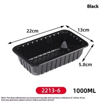 Barquette alimentaire en plastique série 2213 de la marque JIANXIN pour supermarché/centre commercial, pour viande de porc fraîche, avec option de logo personnalisé