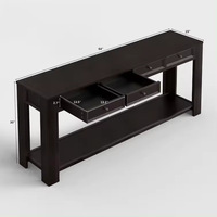 Table console longue en bois rétro multi-tiroirs, design tendance, pour salon et entrée, personnalisable, en promotion à l'étranger