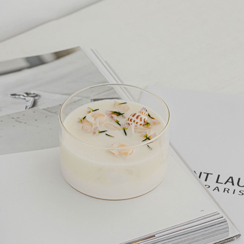 AROMA HOME آرم سفارشی شمع های سنگ کریستال موم سویا با معطر بزرگ 10 اونس 1