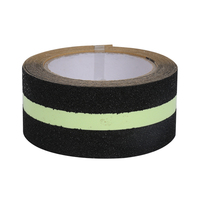 Ruban PVC noir antidérapant bande photoluminescente lumineuse givrée fluorescente étanche sensible à la pression 5m pour avertissement