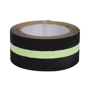 Luminous Frosted Fluorescent Anti-slip Black Tape With Photoluminescent Strip