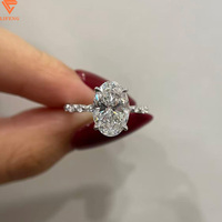 Bague en diamant de laboratoire de taille ovale certifiée IGI, or massif 18 carats, CVD/HPHT, bague de fiançailles