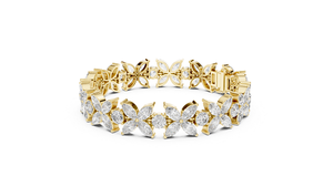 Designer Lab Grown Diamond <b>Bracelet</b> Gold Plated Elegant Fashion Jewelry Gift Accessory Custom Luxury <b>Bracelet</b> - Product Image 4