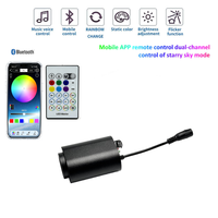 Nouveau kit étoiles LED à fibres optiques 10W coloré et romantique, 12V pour toit de voiture, éclairage scintillant RGBW à changement de couleur, contrôle par application